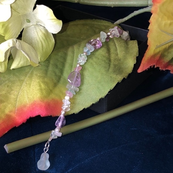 Lilac & Pearl Sterling Silver Bracelet - Picture 2 of 15